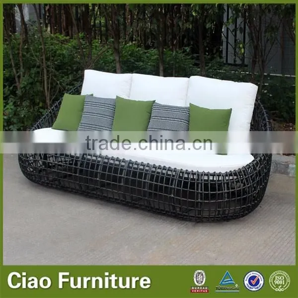 12mm Round Hillow Wicker Sofas Garden Furniture