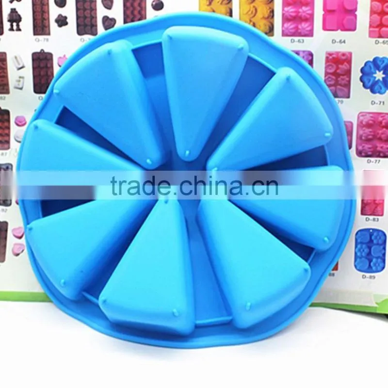 Hot selling silicone cake mold 8 checks cake mold triangle cake