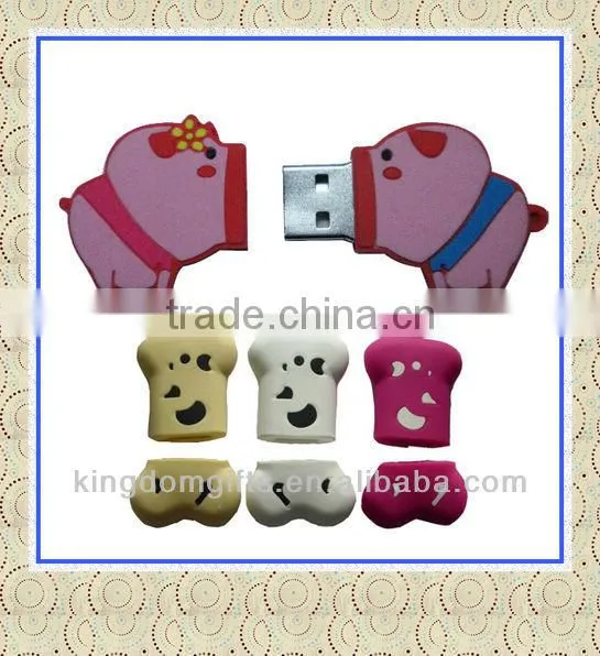 The God of Wealth Design Silicone USB Keychain