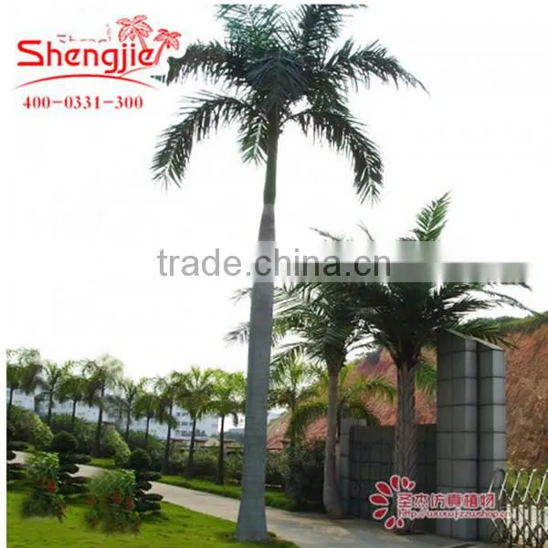 plastic fiber king coconut tree green park Artificial King Coconut Tree