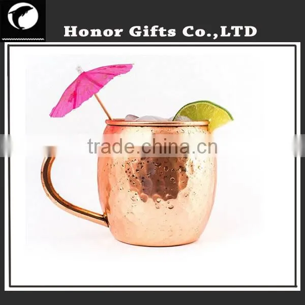 High Quality Manufacturer Hammered 100% Pure Copper Mug