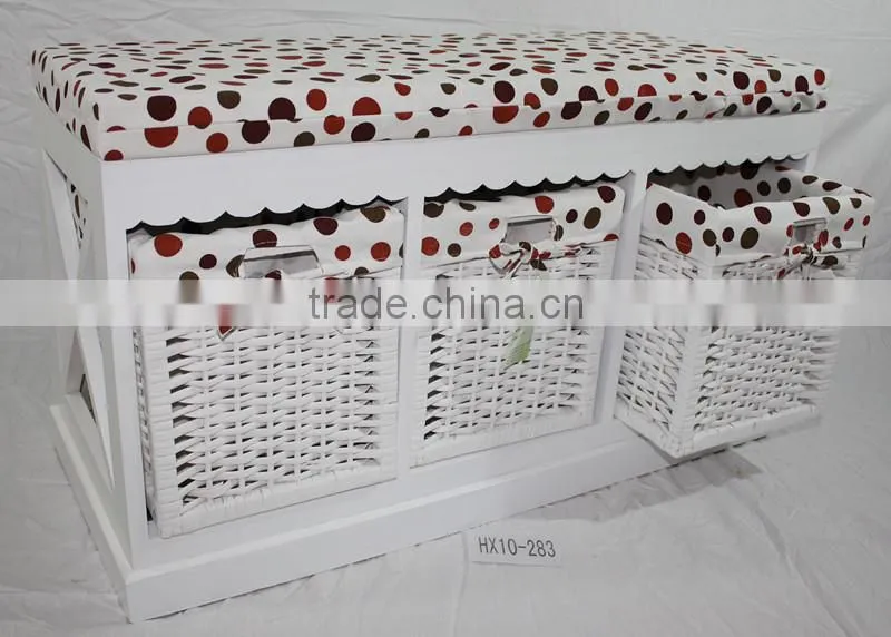 Comoda Banco Asiento para Vestibulo Pasillo Bano Dormitorio Blanco Nuevo