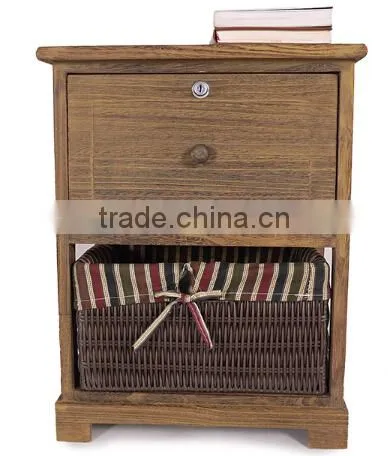 Multi PP drawer paulownia storage cabinet