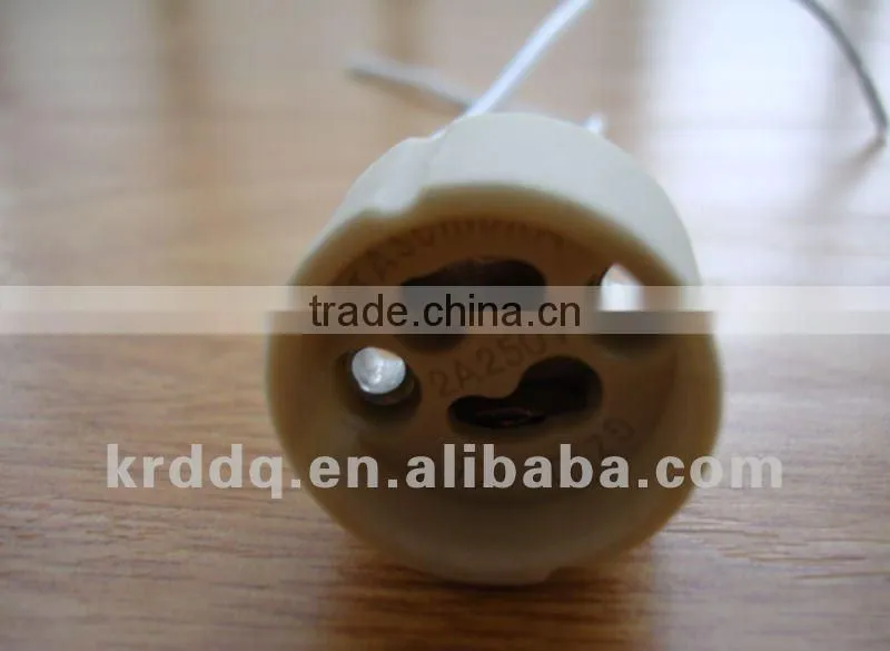 porcelain GU10 lampholder with cable