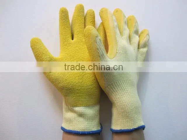 DDSAFETY 2017 Knitted Gloves With Orange Latex Coated Safety Working Gloves