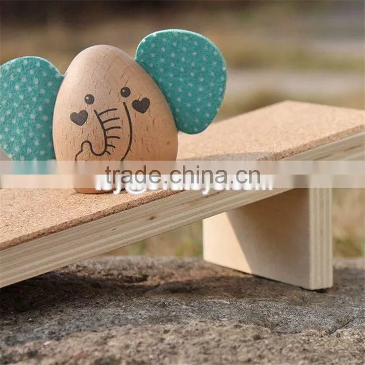 New design cartoon elephant shape animals wooden toys for kids W01B038