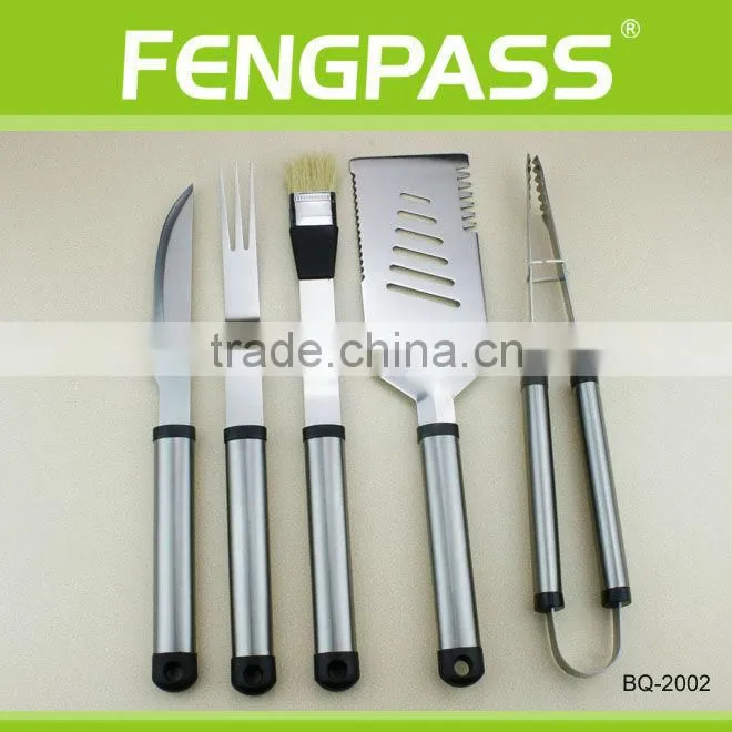 5 pcs stainless steel bbq tongs(29-8-27)