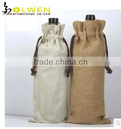 Promotional newest linen wine bottle bag