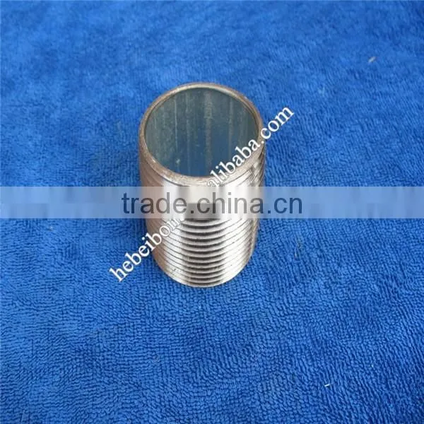 Electirc and hot dipped galvanized barrel nipple