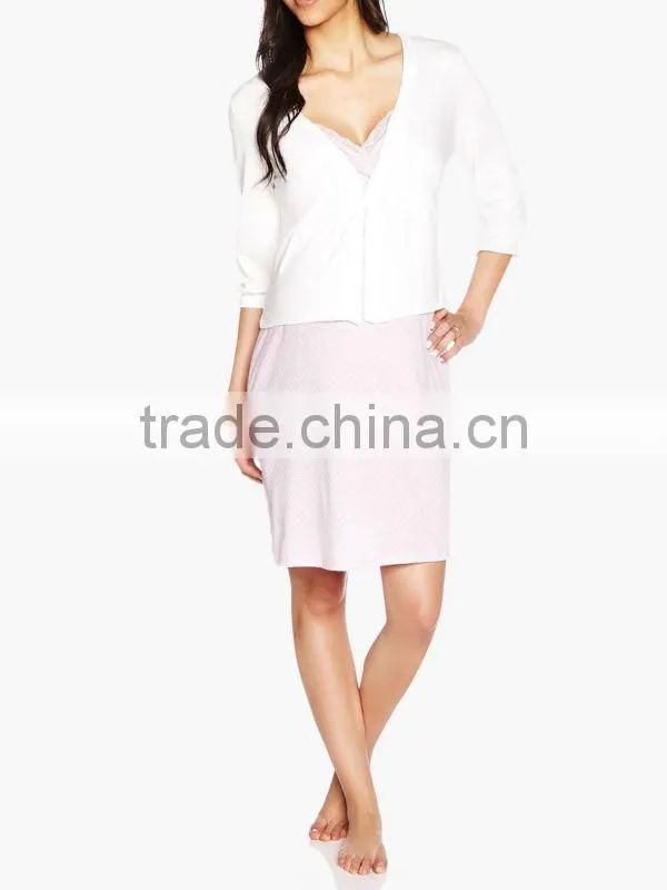 Maternity sexy long gown ladies lingerie sleeping wear