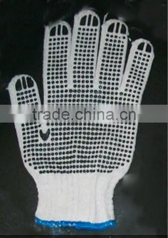 PVC Dotted Cotton Safety Knitted Work Gloves