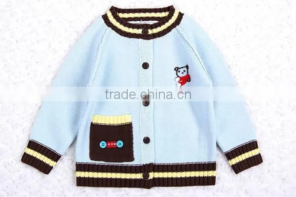 Trim contrast latest new style raglan cardigan sweater