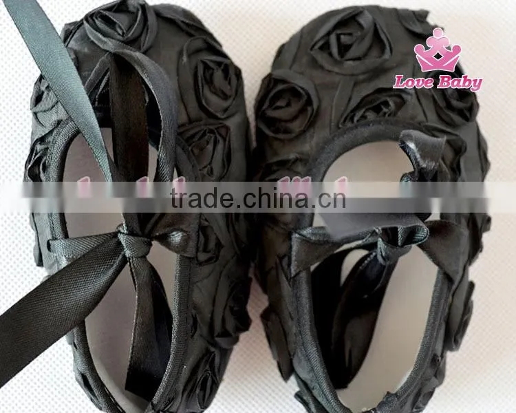 Boutique rosette latest many colors newborn infant soft sole baby shoes