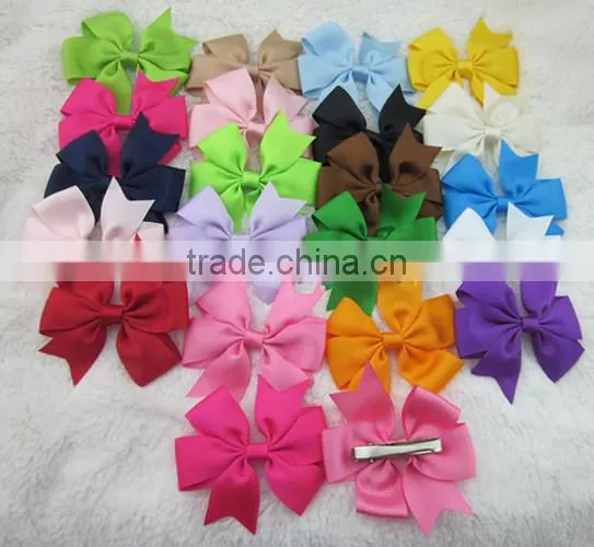 Hot sale hairbows hairpin hairband bobby pin kid trendsetting thread plain dovetail bowknot clip hairpin children hair accessory