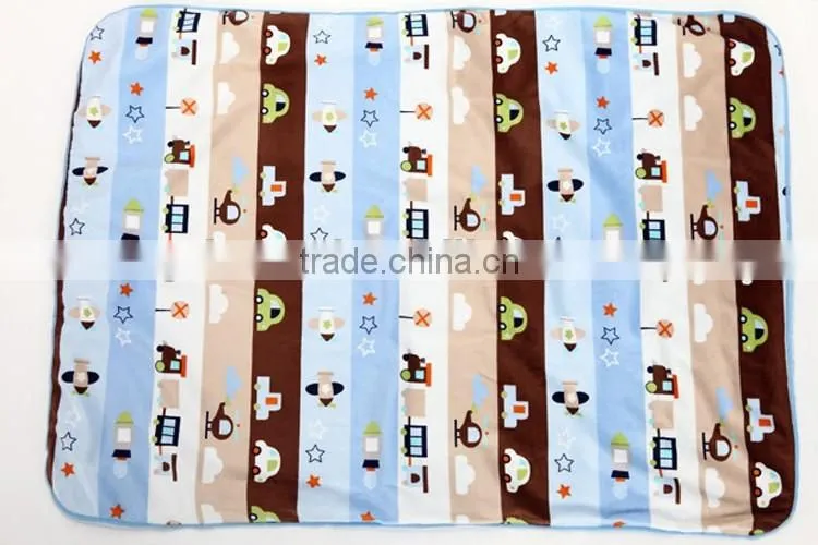 Wholesale thickened printed fleeces baby blanket in guangzhou