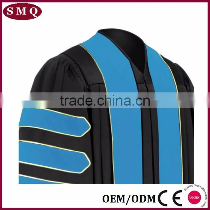 Wholesale adult size school uniform doctoral graduation gown
