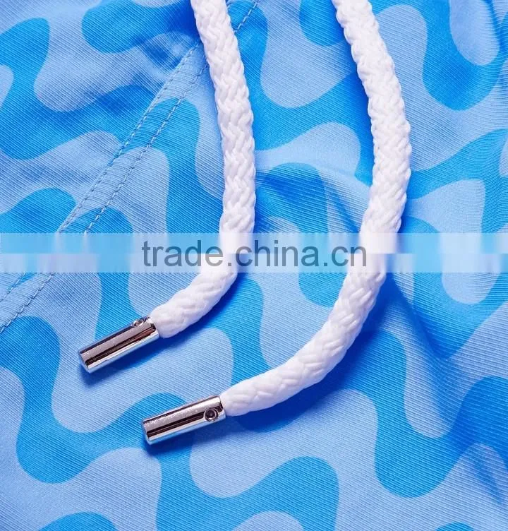 Custmize your own design drawstring waistband slim-fit short-length printed men swimming short