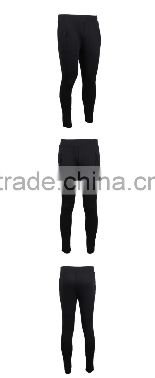 BEROY china cheap gym pants for women, black color workout bottoms