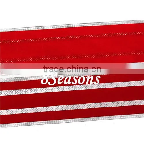 5 Yards Red Velvet Satin Ribbon For Christmas Decoration 6.3cm