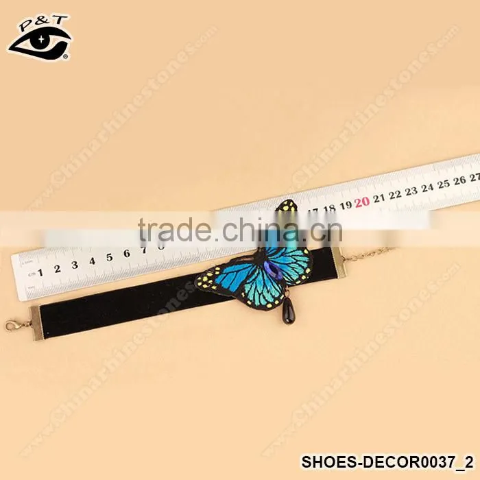 Fashion anklet ornaments blue butterfly designs feet chain for women