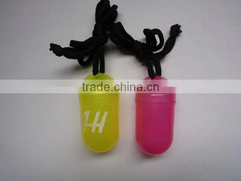 Round waterproof box with lanyard/Coin containter