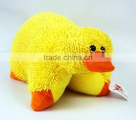 Lovely rabbit shaped plush animal pillow with buckle