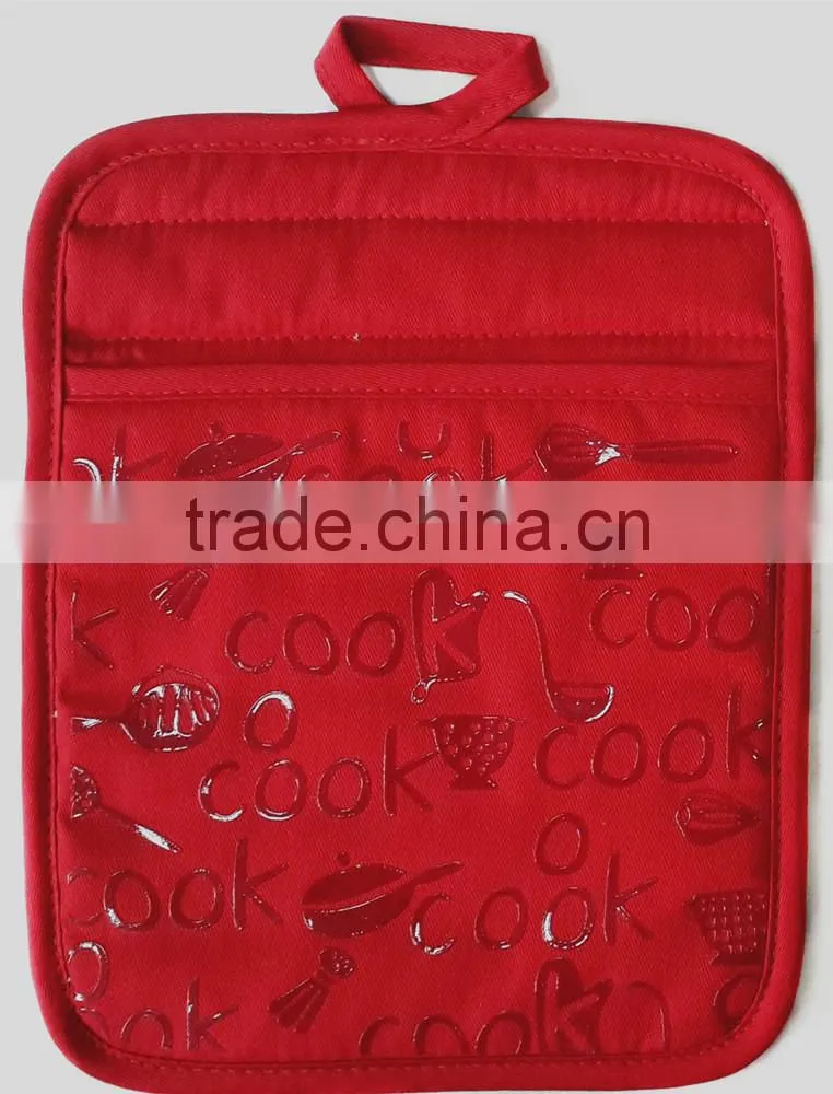 Wholesale 100% Cotton Twill Hight Quanlity Silicone Printed Pot holder