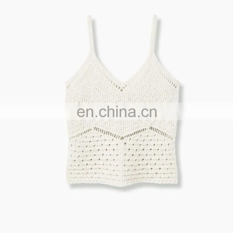 China bulk wholesale clothing ladies new design fashion crochet top