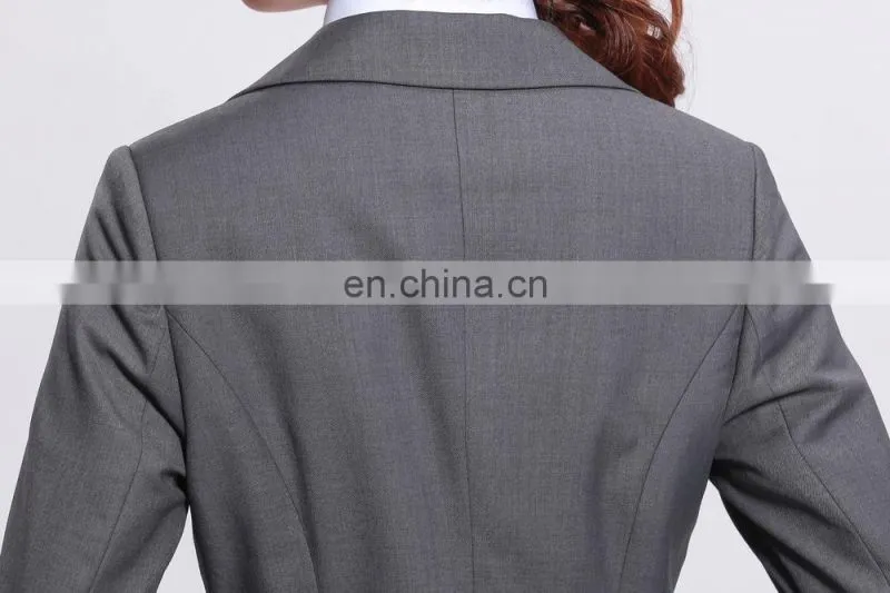Spring Autumn Long Sleeve Turn-Down Collar Slim Fit Woman Suit