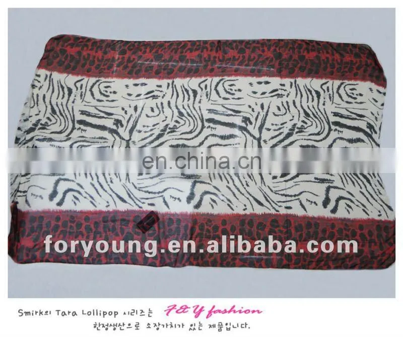 fashion zebra red leopard print scarf