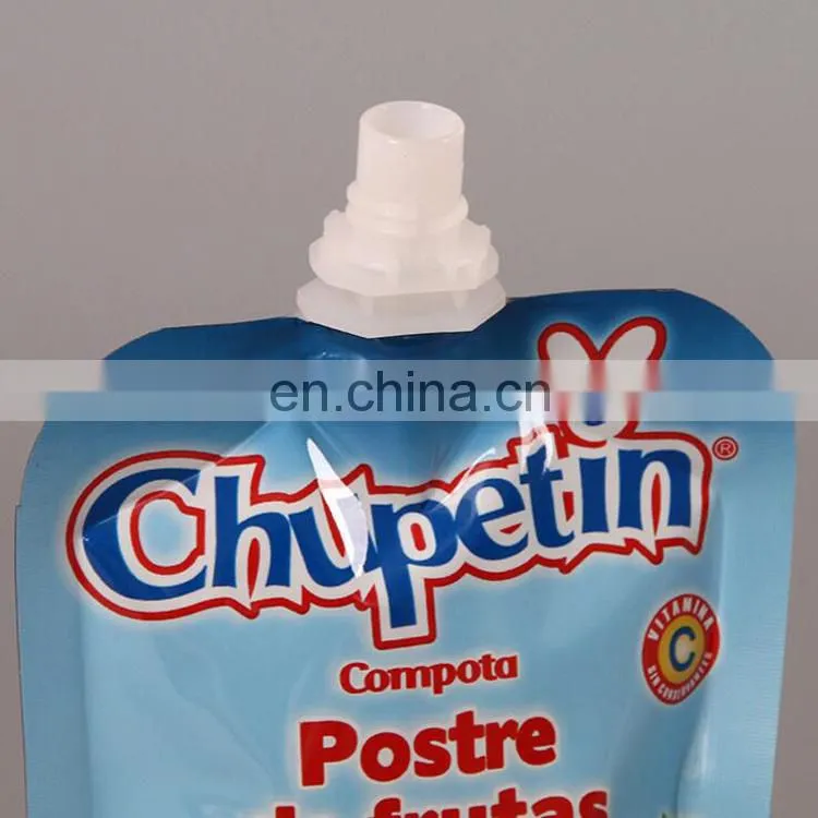 factory customized printing Plastic Spout Pouch Bag For Safety Baby Food/Juice/Clear Drink