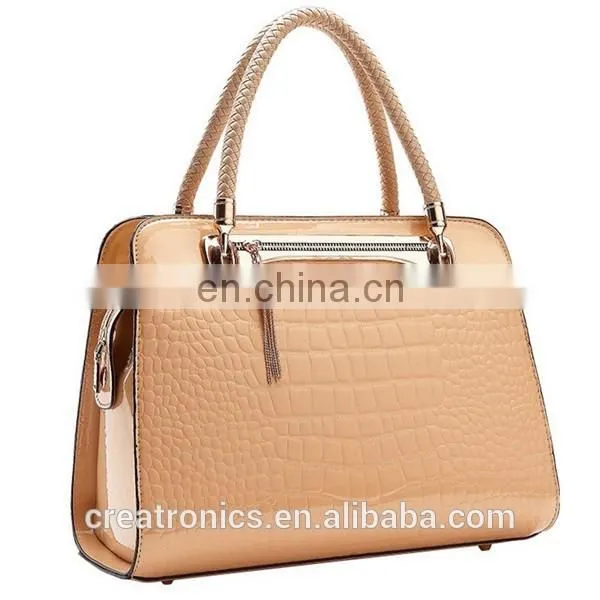 CR high reputation manufacture fashion stylish shell shaped pu leather women handbag brand