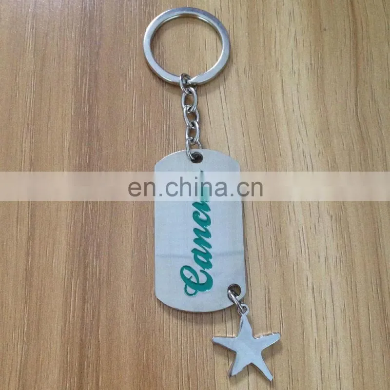 Custom star logo high quality zinc alloy dog tag