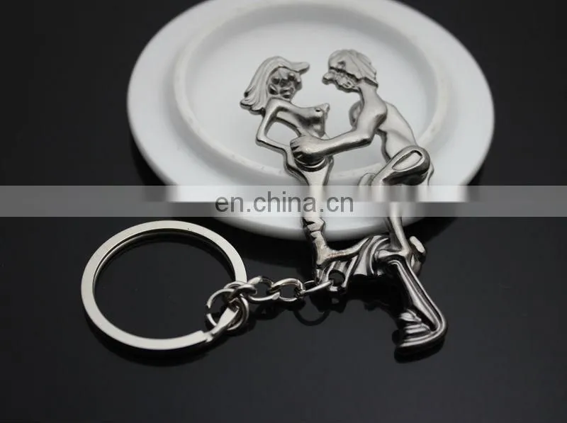 Sexy Funny Moveable Metal Toys Keychain
