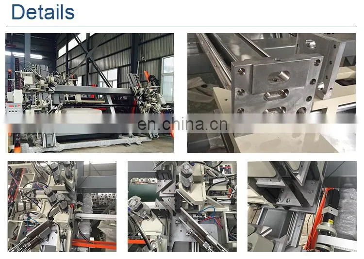 China Pvc UPVC profile window door making machine four head welding machine