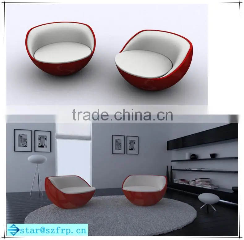 Fiberglass lounge art chairs