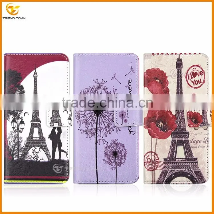 wholesale high quality flip leather back cover case for LG Q10