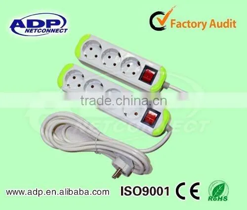 2016 New style wholesale 250V 3/4/5ways electric sockets with switch