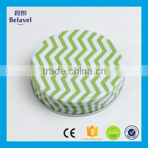 Bulk cheap glass jam jar colorful screw lid metal lug cap