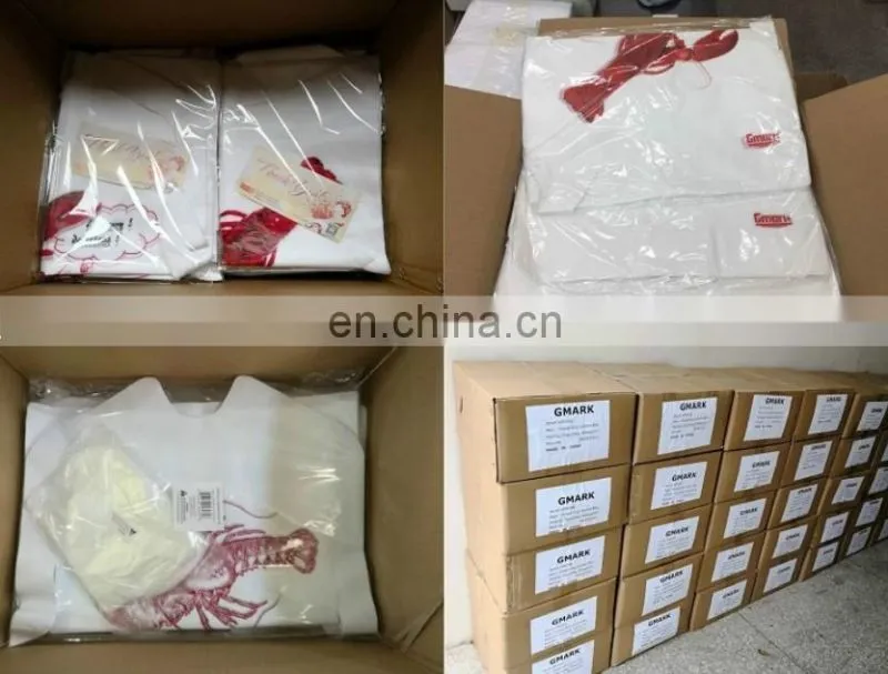 Restaurant Bibs Disposable Plastic+Paper Apron Bibs For Adults