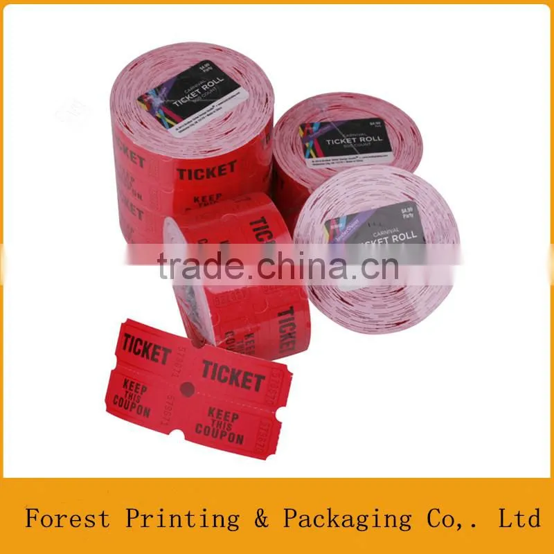 Lottery ticket printing,party ticket ,arcade ticket for double line