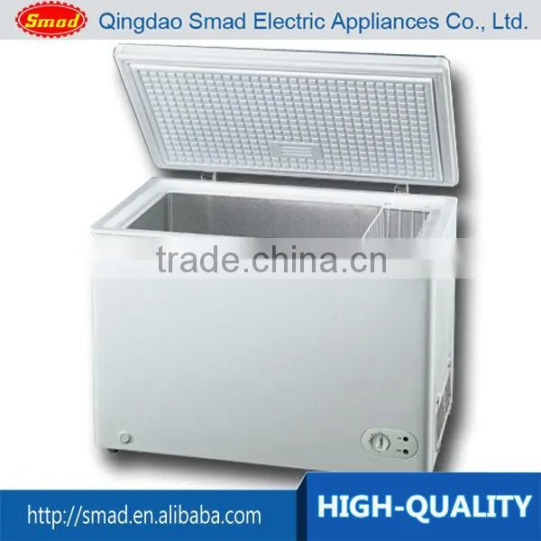 255L Red manual defrost chest freezer for ice cream