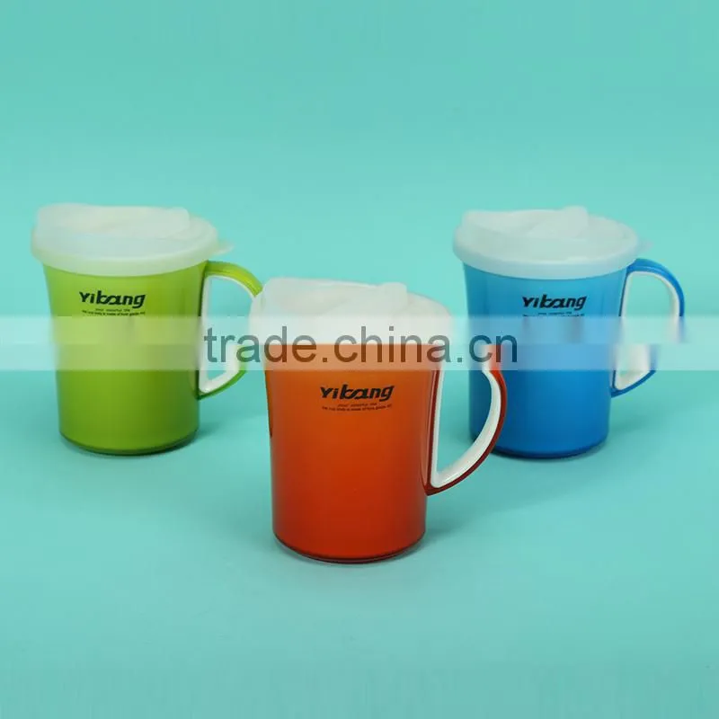 hot sale microwave pp plastic soup mug with handle and lid