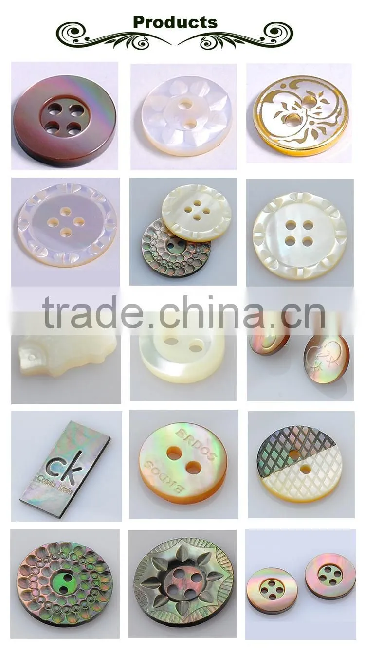 J&C Trocas shell buttons for fashion shirt.TR043,044