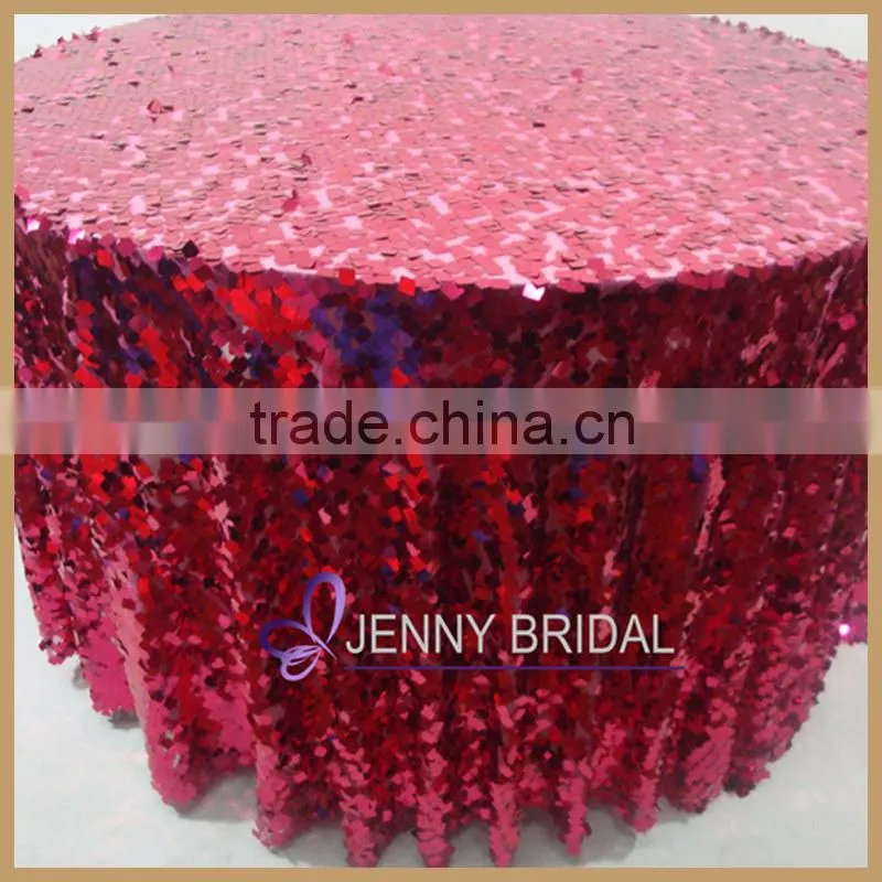 SQN74 best price gorgeous raspberry beaded table clothes wedding
