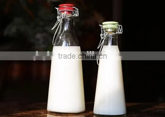 500ml milk bottle with ceramic swing top, 0.5lt glass milk bottle with swing top