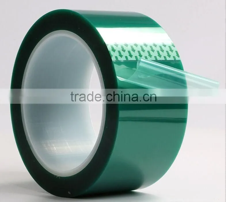 Heat resistant industrial green PET high temperature adhesive tape