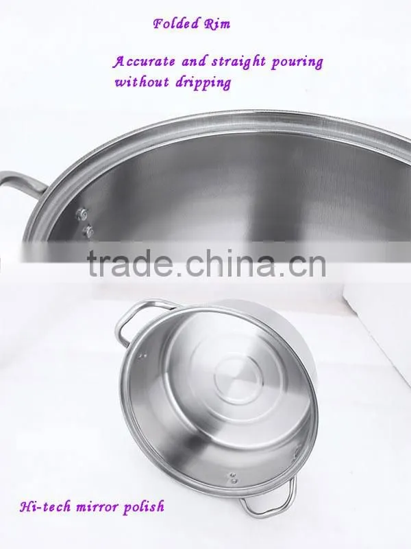 Hot Sale 8 Pcs Stainless steel aluminum non-stick soup pot / induction stock pot set