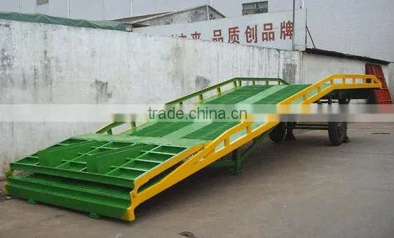 0.9~1.7m, 8 ton front load containers /hydraulic loading ramp /adjustable loading ramp