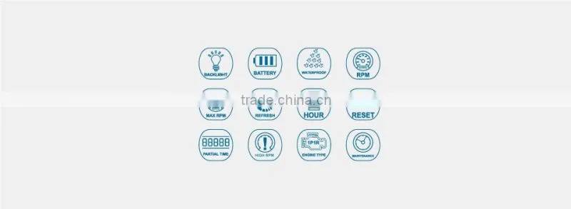 Backlight inducation digital tach hour meter engine hour meter RPM meter maintenance reminder for For Motorcycle Marine Boat ATV